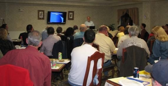 Chris Raper presenting the After Deadly Force Seminar to a classroom of permit holders