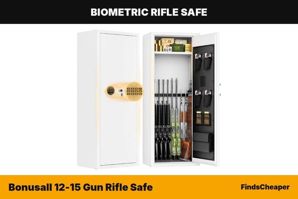 Bonusall 12-15 Gun Rifle Safe biometric rifle safe