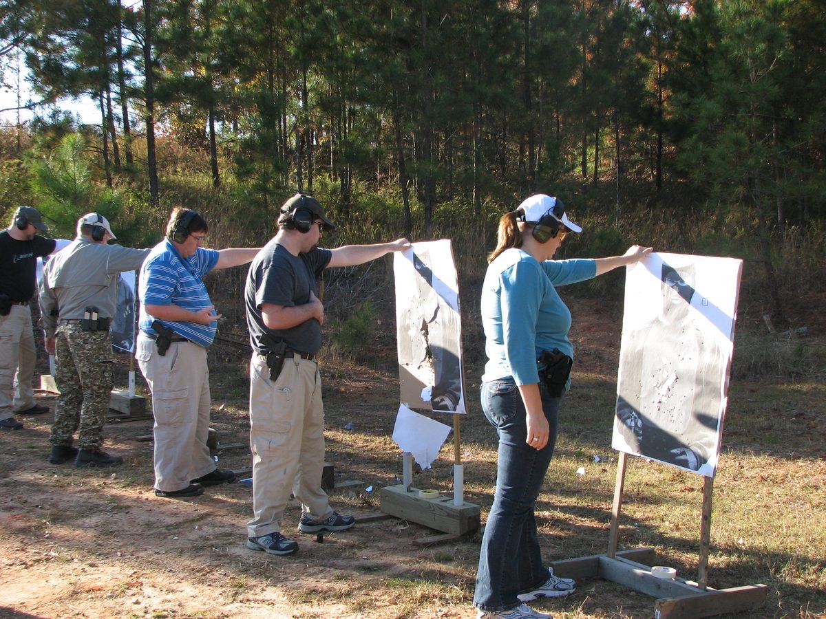 Student firing from the barricade position
