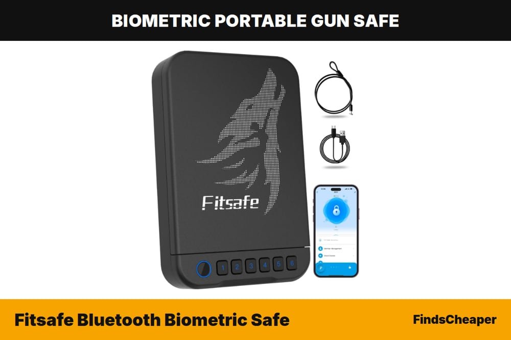 Fitsafe Bluetooth Biometric Safe biometric portable gun safe