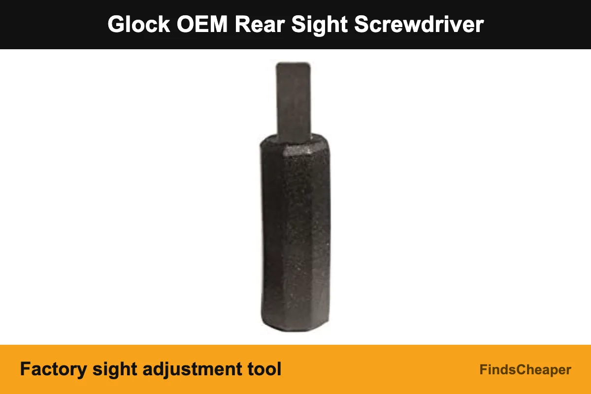 Glock OEM Rear Sight Screwdriver: factory sight adjustment tool (glock rear sight screw stripped)