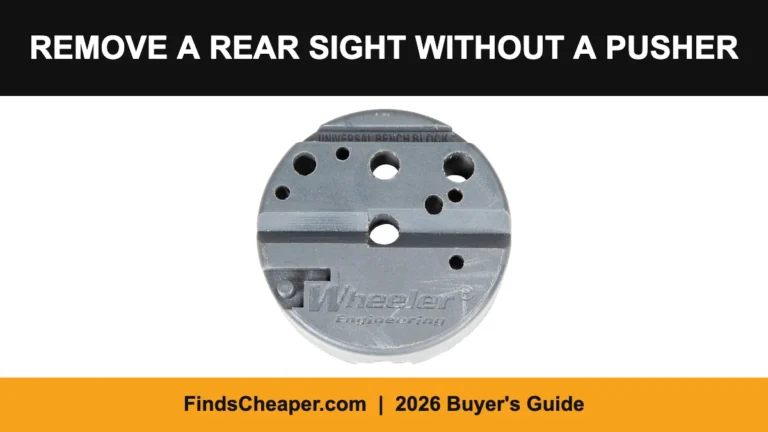 How to remove a rear sight without a sight pusher using a bench block and brass punch