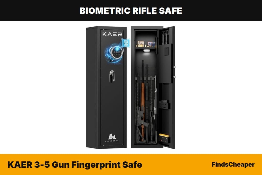 KAER 3-5 Gun Fingerprint Safe biometric rifle safe