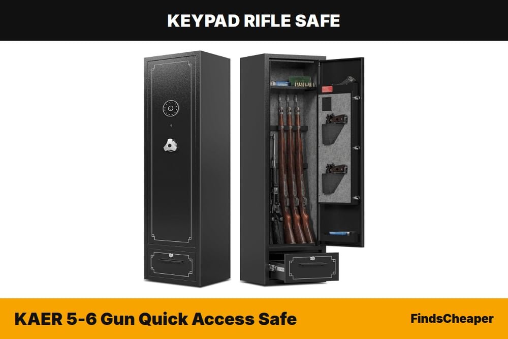 KAER 5-6 Gun Quick Access Safe keypad rifle safe