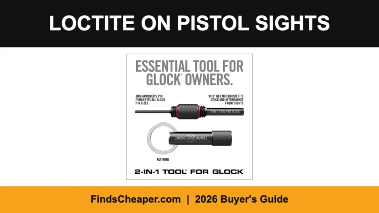 Loctite on pistol sights: blue thread locker on the set screw and Glock front sight