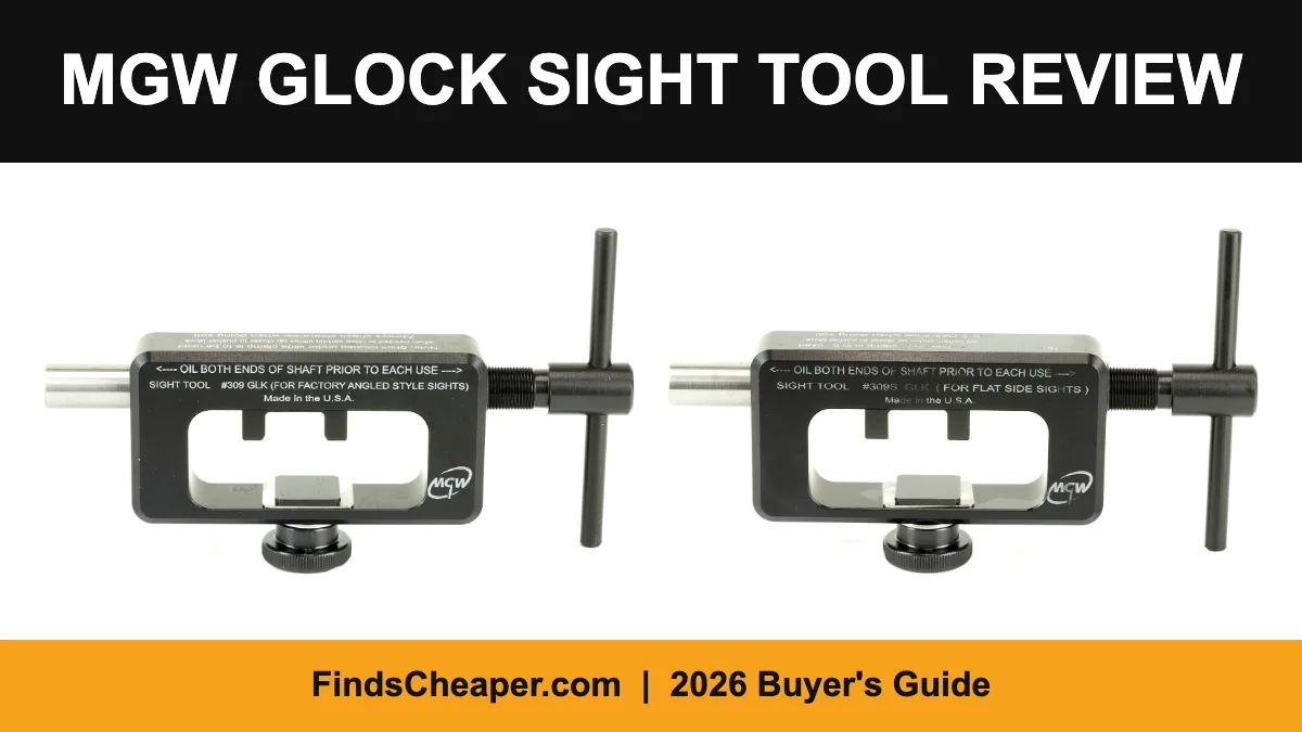 MGW Glock sight tool review: angled sight tool and MGW309S