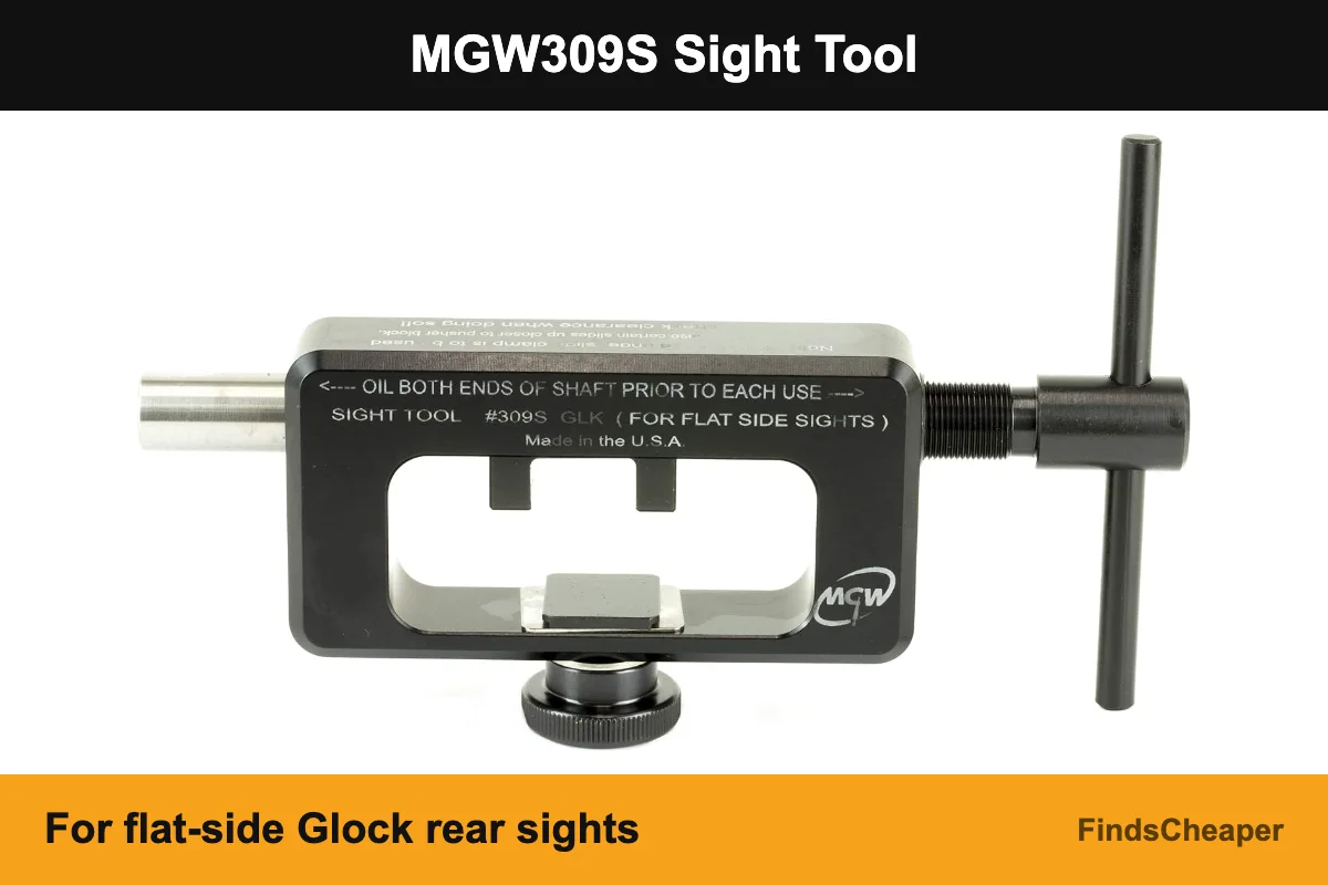 MGW309S Sight Tool: for flat-side glock rear sights (mgw glock sight tool review)