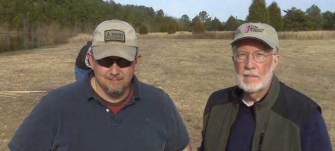 Randy Harris of Suarez International (left) with Chris Raper (right) at a Close Range Gun Fighting class
