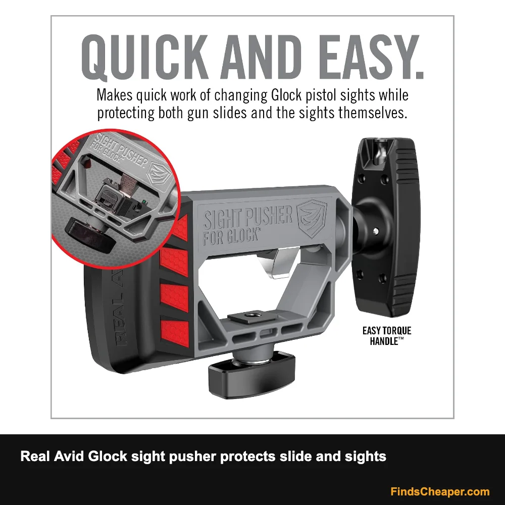 Real Avid Glock sight pusher protects slide and sights