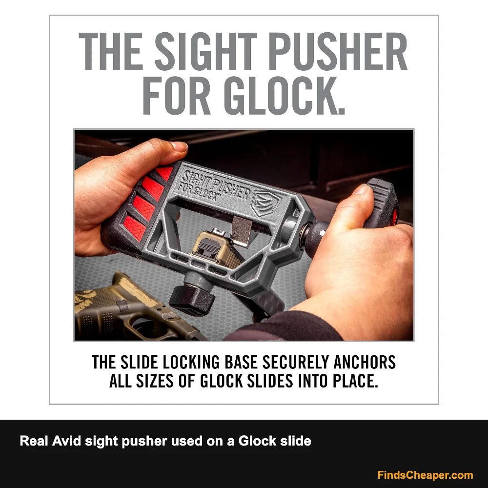 Real Avid sight pusher used on a Glock slide