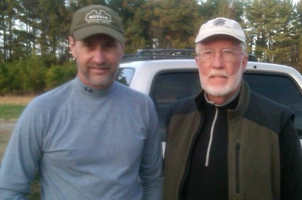 Scott Warren of Warren Tactical Sights with Chris Raper at an advanced pistol class in Oxford, NC