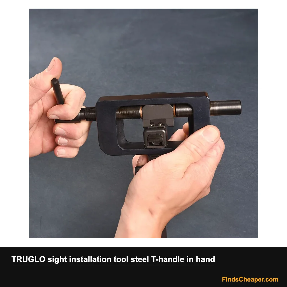 TRUGLO sight installation tool steel T-handle in hand