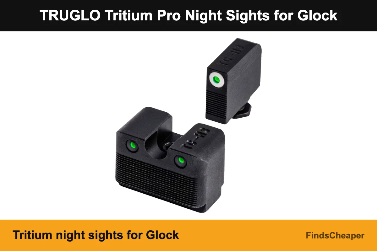 TRUGLO Tritium Pro Night Sights for Glock: tritium night sights for glock (best sight pusher for glock)