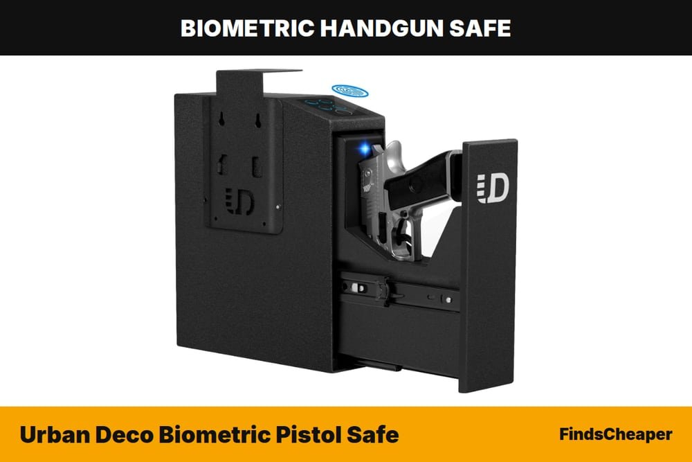 Urban Deco Biometric Pistol Safe biometric handgun safe