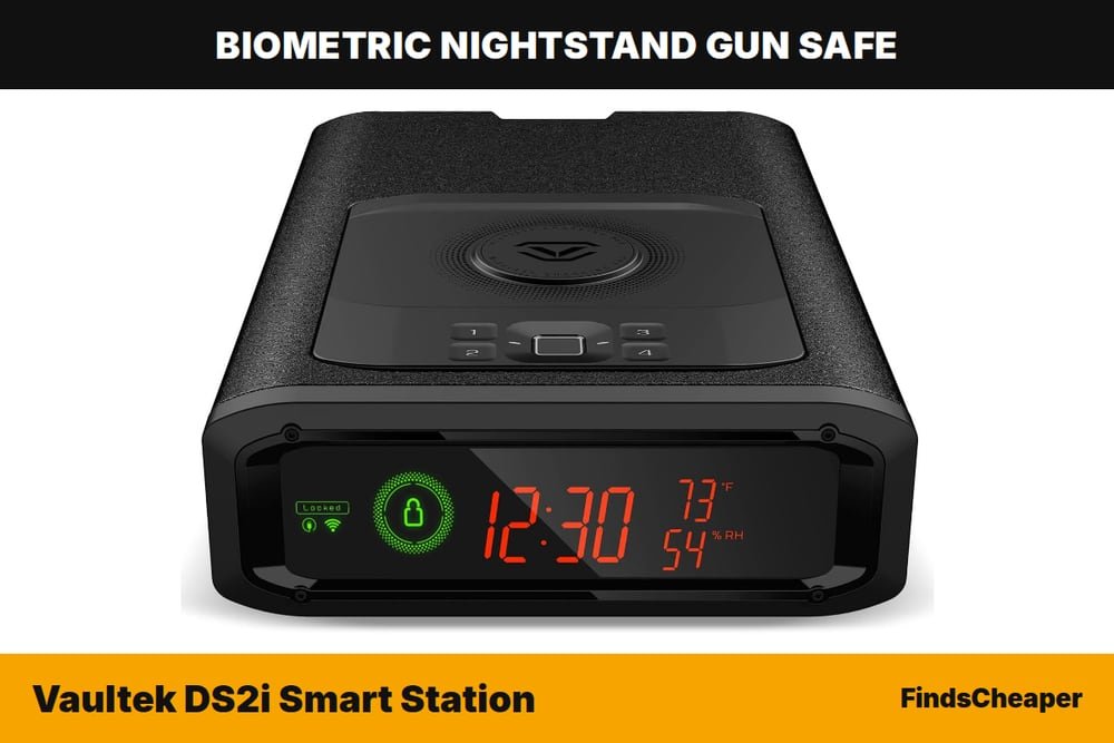 Vaultek DS2i Smart Station biometric nightstand gun safe