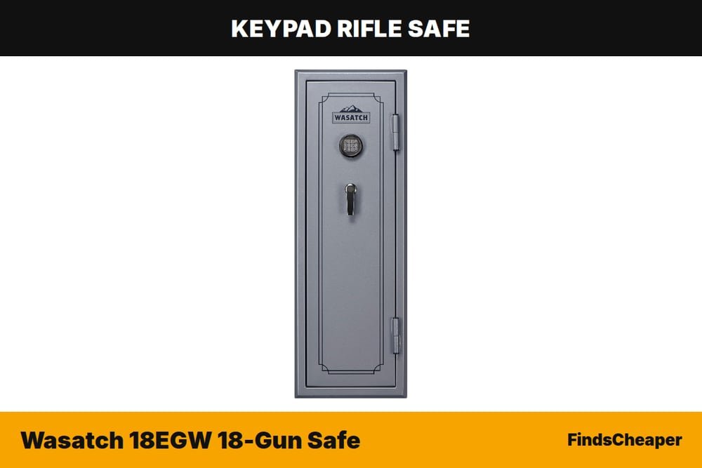 Wasatch 18EGW 18-Gun Safe keypad rifle safe