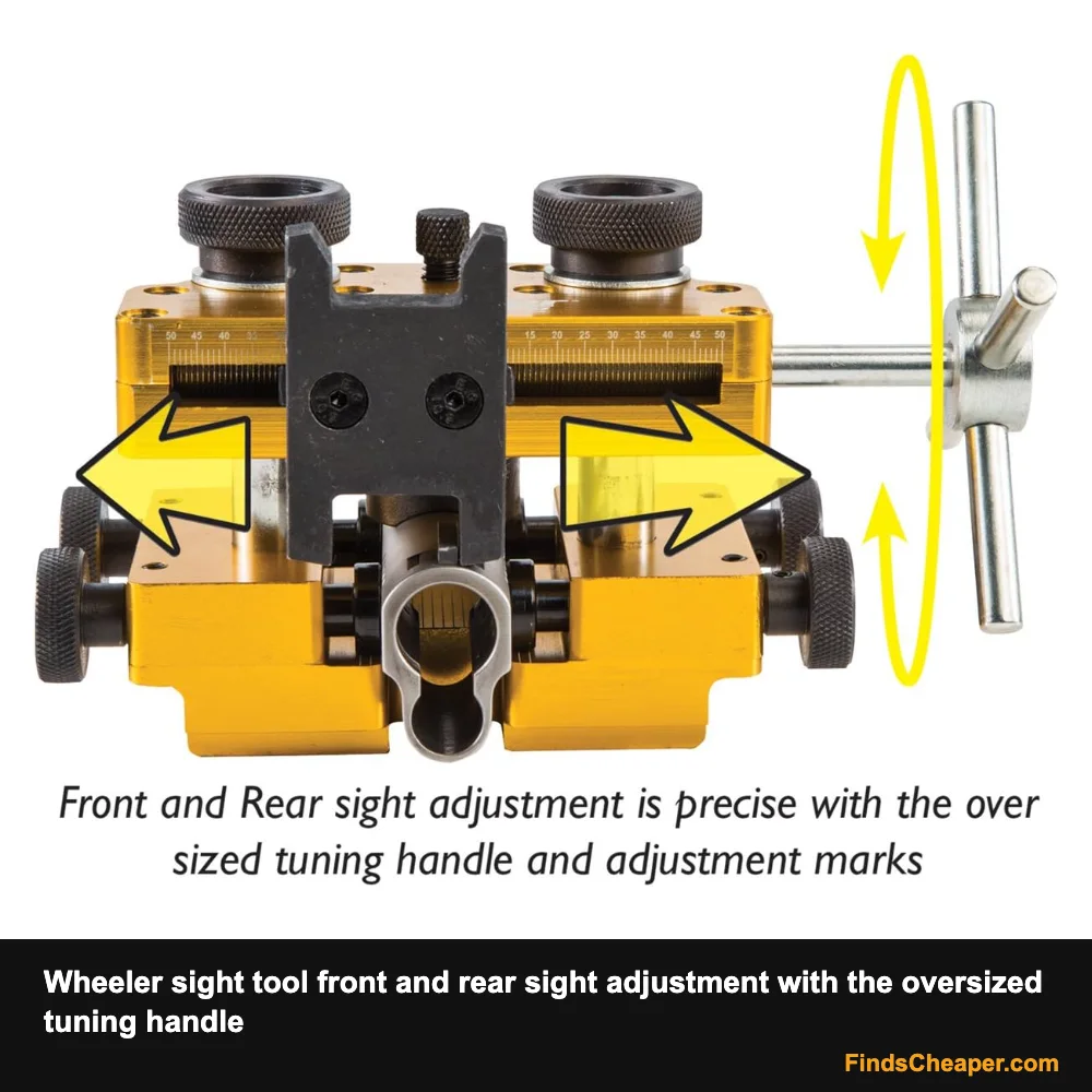 Wheeler sight tool front and rear sight adjustment with the oversized tuning handle