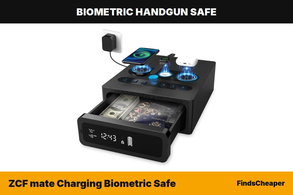 ZCF mate Charging Biometric Safe biometric handgun safe